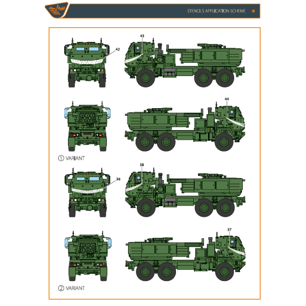M142 Himars in Ukrainian Armed Forces decal set  for Trumpeter, Foreart  kits  1/35 ClearProp CPD35001