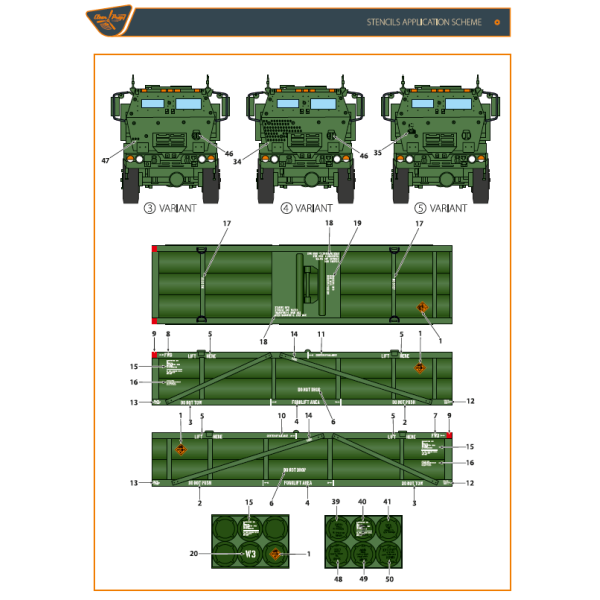 M142 Himars in Ukrainian Armed Forces decal set  for Trumpeter, Foreart  kits  1/35 ClearProp CPD35001