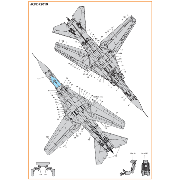 MiG-23ML, MLA standard stencils for grey paint schemes for CP kits and other 1/72 ClearProp CPD72010