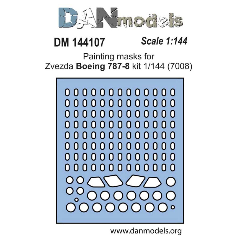 Painting masks for Boeing 787-8 (1/144 Zvezda 7008) 1/144  DANmodels  144107