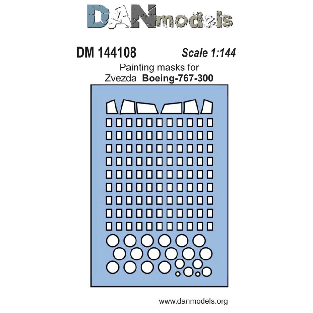 Painting masks for Zvezda Boeing-767-300 1/144  DANmodels  144108