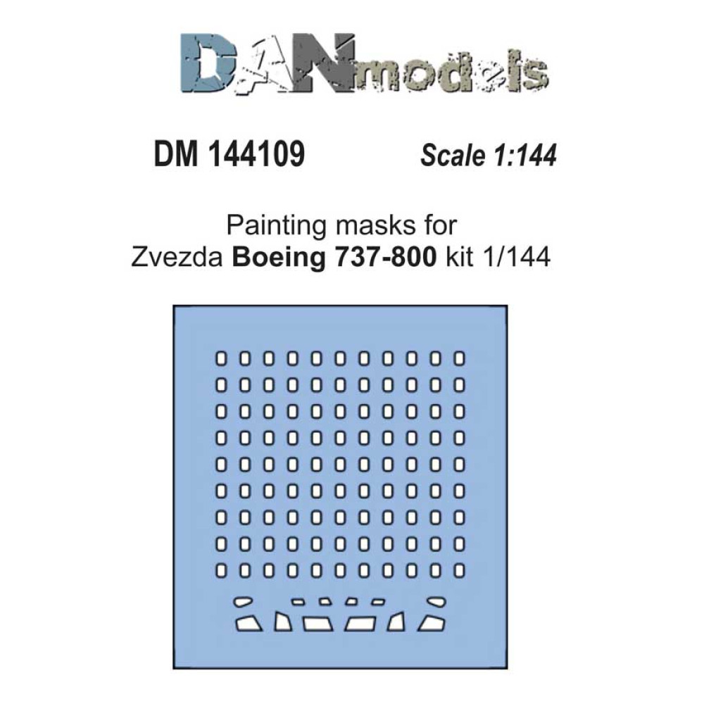 Painting masks for model Boing 737-800 ( Zvezda 7019 ) 1/144  DANmodels  144109