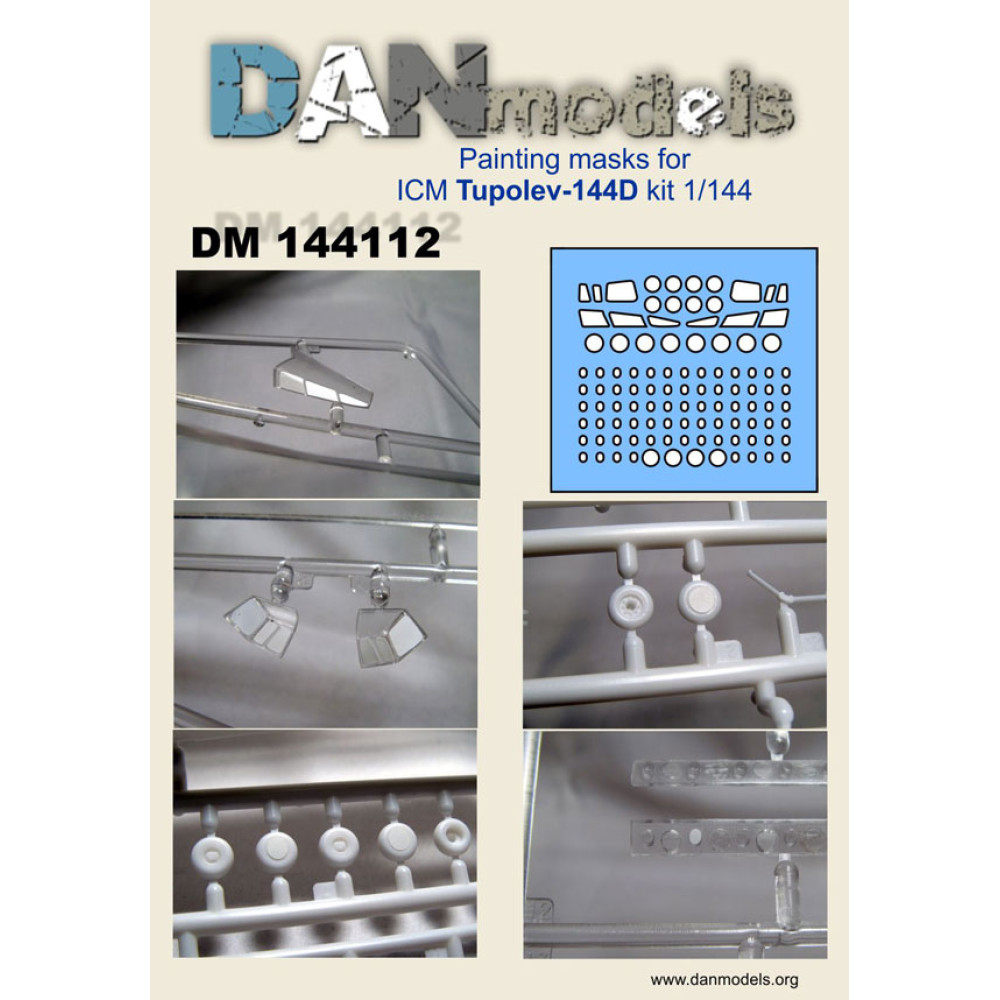 Painting masks for ICM Tupolev-144D 1/144  DANmodels  144112