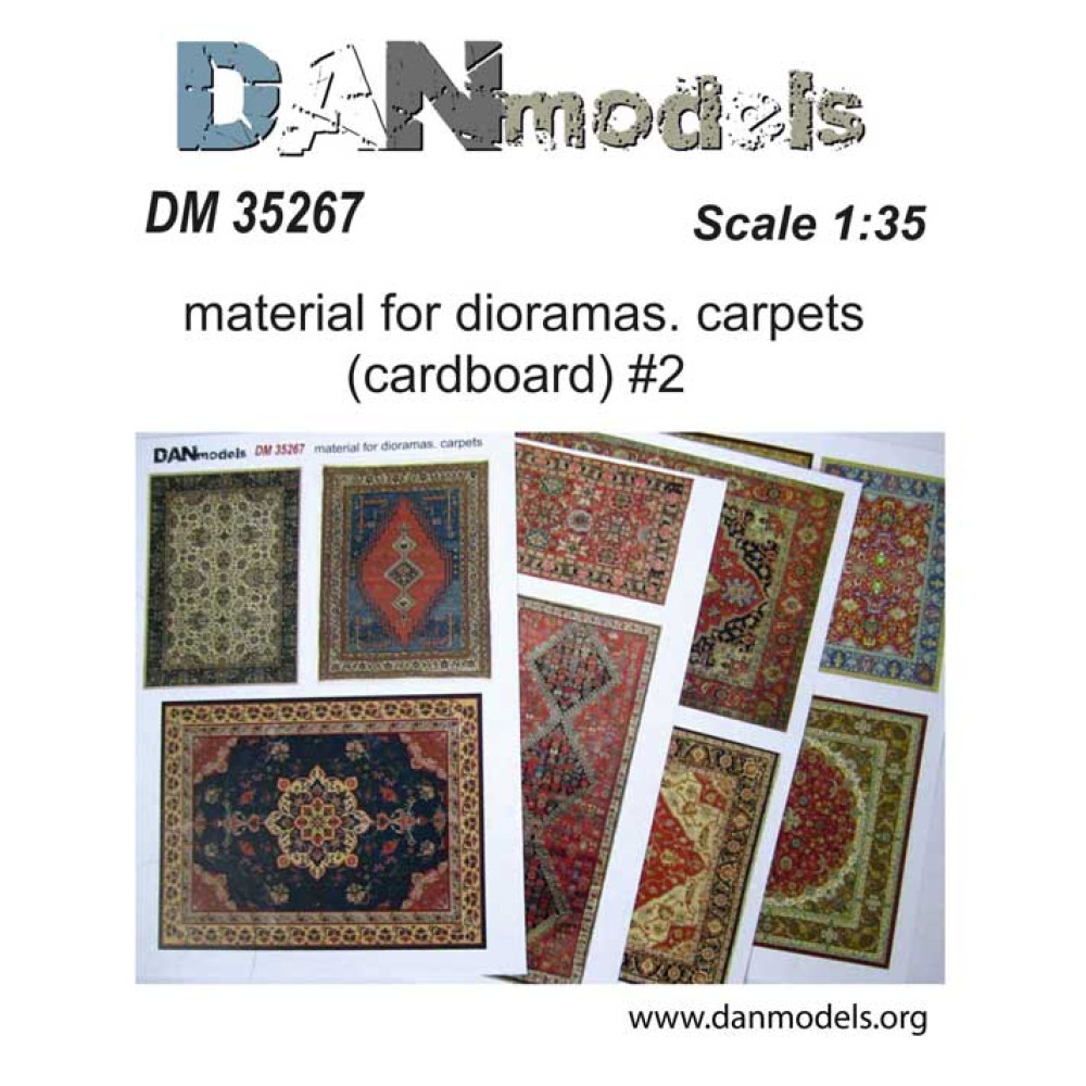 Material for dioramas. Carpets (cardboard) #2 1/35 DANmodels  35267