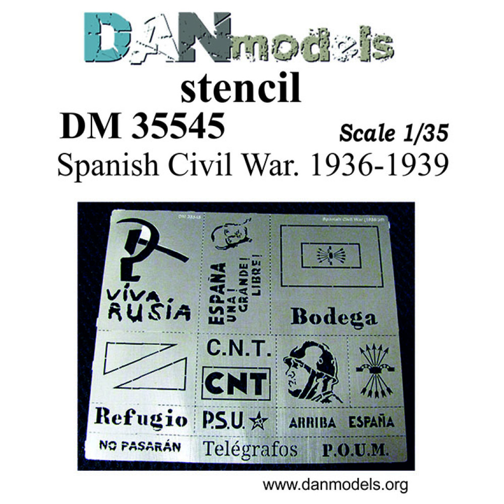 Stencil. Spanish Civil War. 1936-1939 1/35 DANmodels  35545