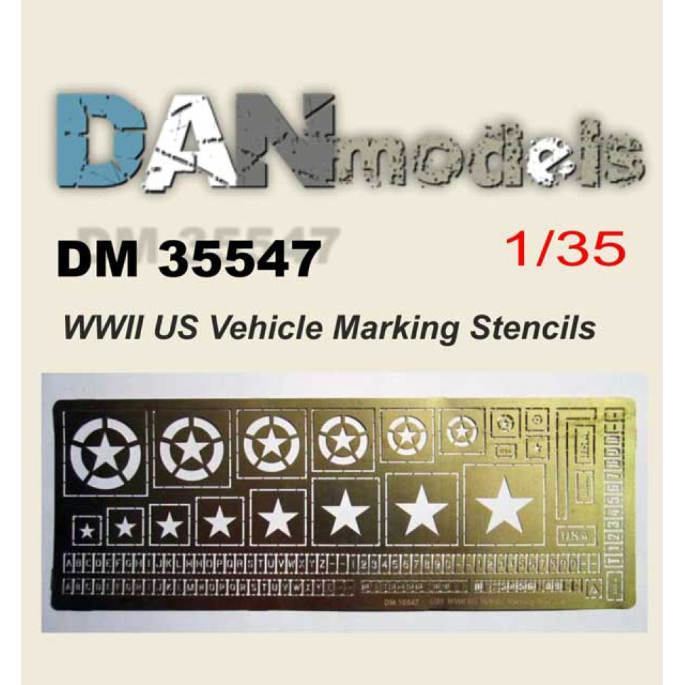 WW2 US Vehicle Marking Stensils 1/35 DANmodels  35547