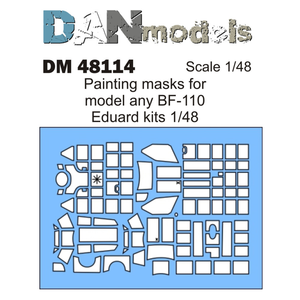 Painting masks for model any BF-110 Eduard kits  1/48 DANmodels  48114