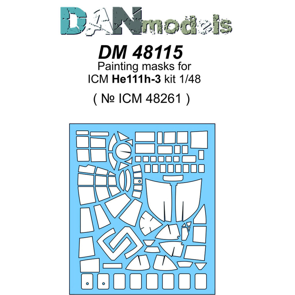 Painting masks for ICM He111 H-3 kit ( ICM 48261 )  1/48 DANmodels  48115