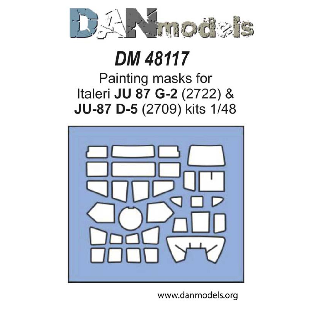 Painting masks for Italeri Ju-87 G-2 (2722) & Ju-87 D-5 (2709)   1/48 DANmodels  48117