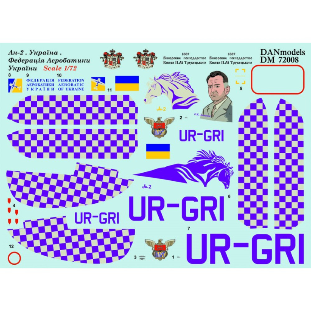 Decal An-2  1/72 DANmodels 72008