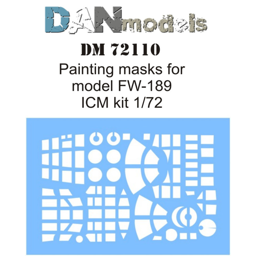 Painting masks for model FW-189 ( ICM 72291-72294 ) 1/72 DANmodels  72110