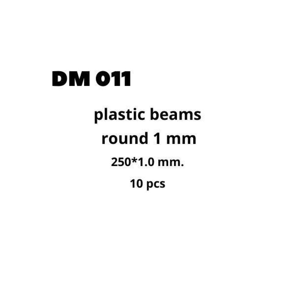 Plastic Beams 1mm 10 pcs  DANmodels DM011