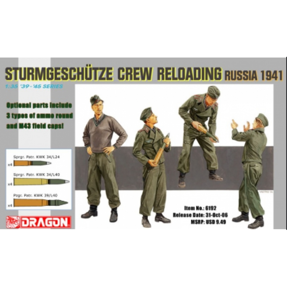 Sturmgeschütze Crew Reloading Russia 1941 1/35 Dragon 6192