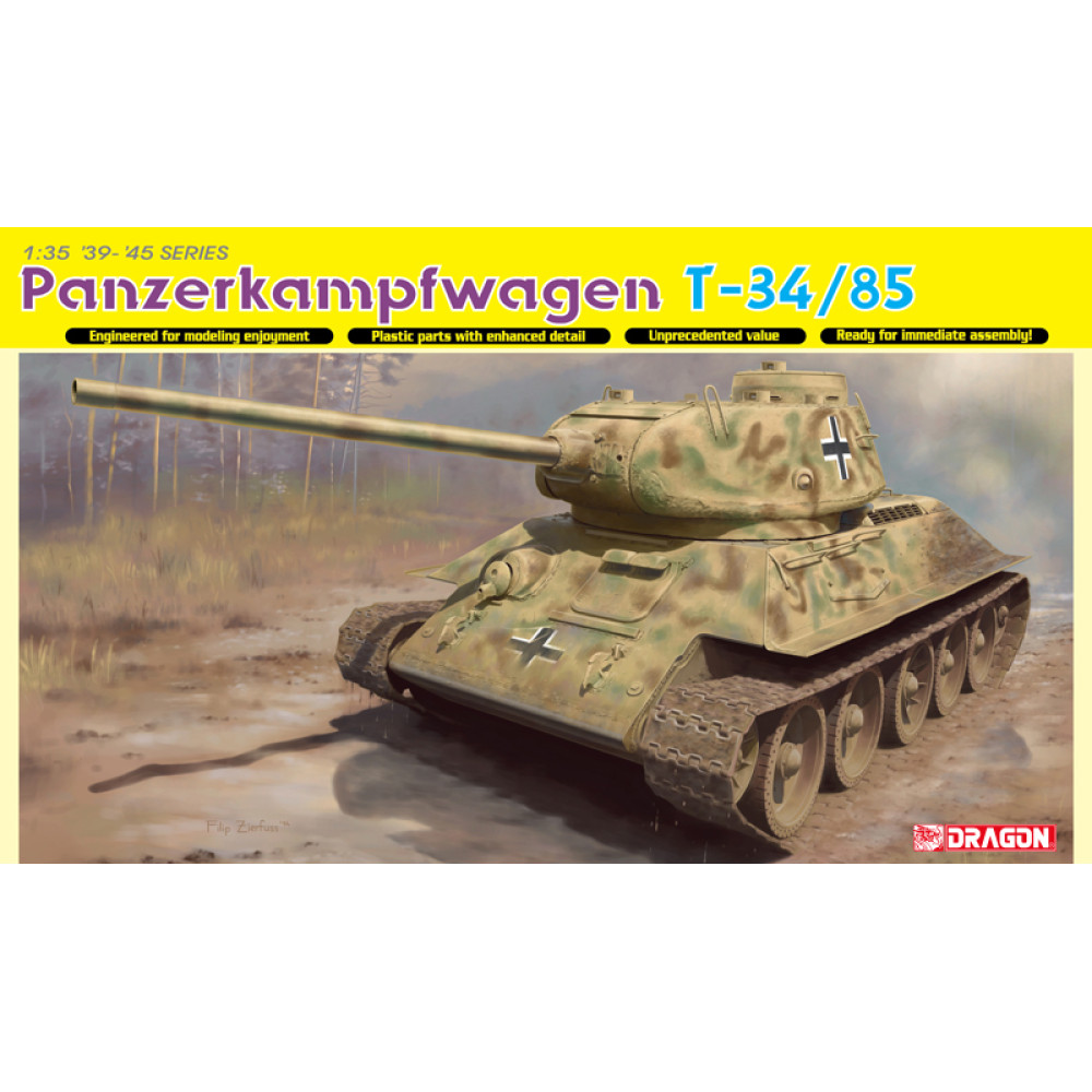 Танк Panzerkampfwagen T-34/85 (No.112 Factory, +1944 виробництва) 1/35 Dragon 6759