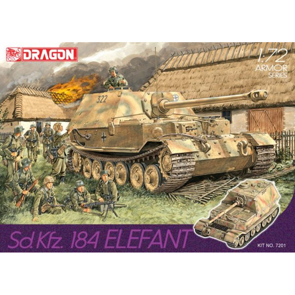 Sd.Kfz.184 Elefant німецька САУ 1/72 Dragon 7201