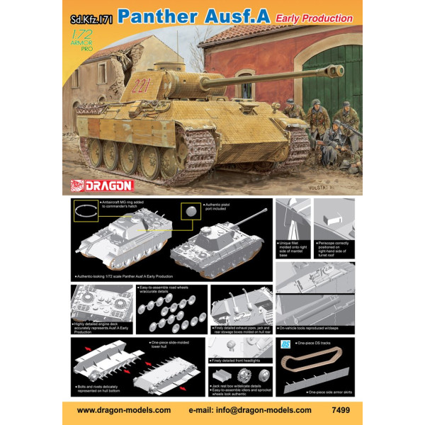 Танк Sd.Kfz.171 Рання модифікація 1/72 Dragon 7499