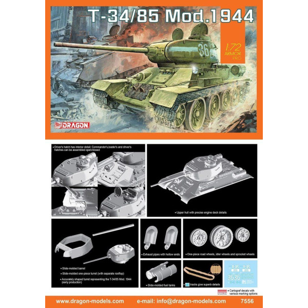 T-34/85 Модель 1944 1/72 Dragon 7556