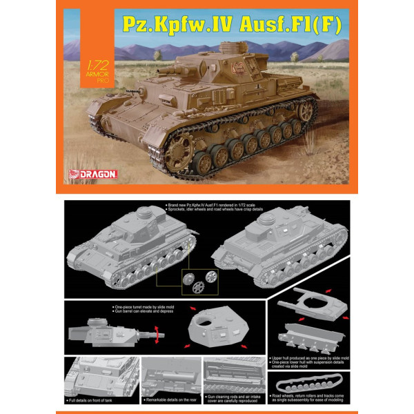 Танк Pz.Kpfw.IV Ausf.F1 (F) 1/72 Dragon 7560