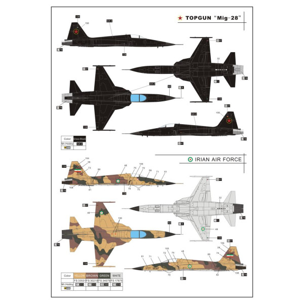 American fighter F-5E Tiger II early type 1/72 Dream Model 720013