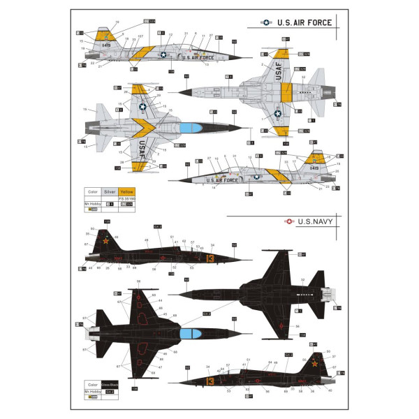 American fighter F-5E Tiger II early type 1/72 Dream Model 720013