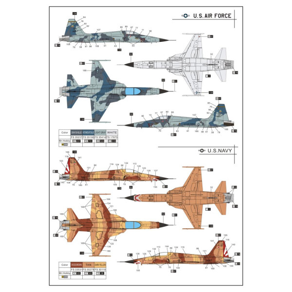 American fighter F-5E Tiger II early type 1/72 Dream Model 720013