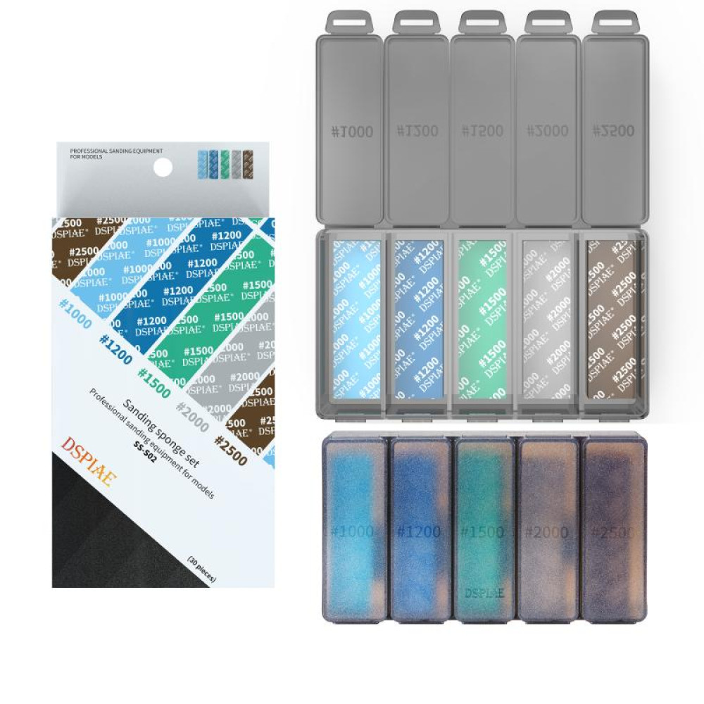 Sponge set with grit 1000-2500 Dspiae SS-S02