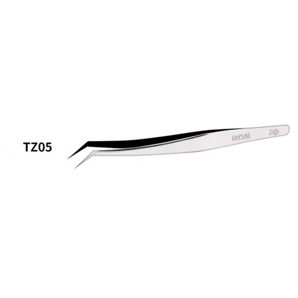 High-precision tweezers with an elbow working part - Matte DSPIAE TZ05