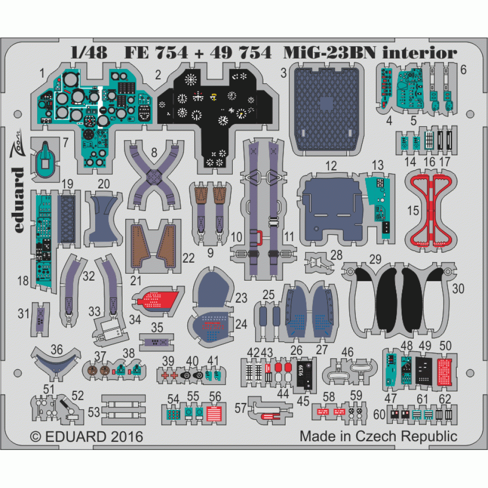 MiG-23BN interior 1/48 Eduard 49754