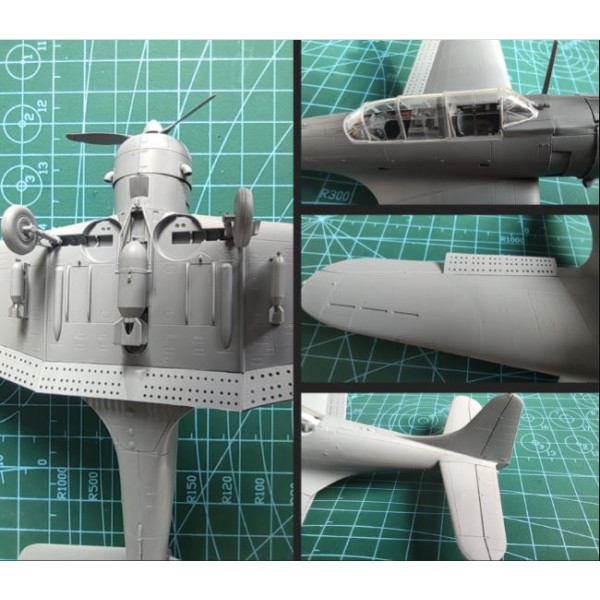 Douglas SBD-3 Dauntless - carrier-based dive bomber 1/72 FlyHawk FH6001