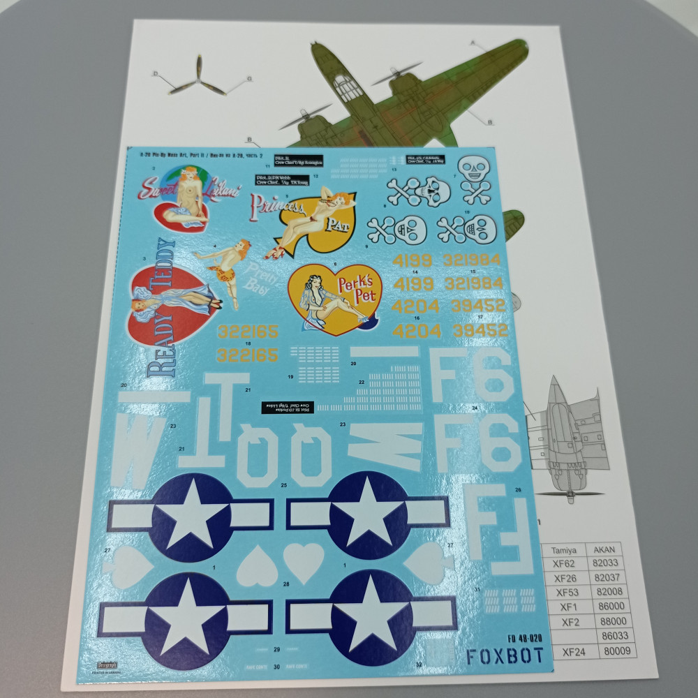 Decals Douglas A-20 Boston Pin-Up Nose Art (Part II) 1/48 Foxbot 48-020A