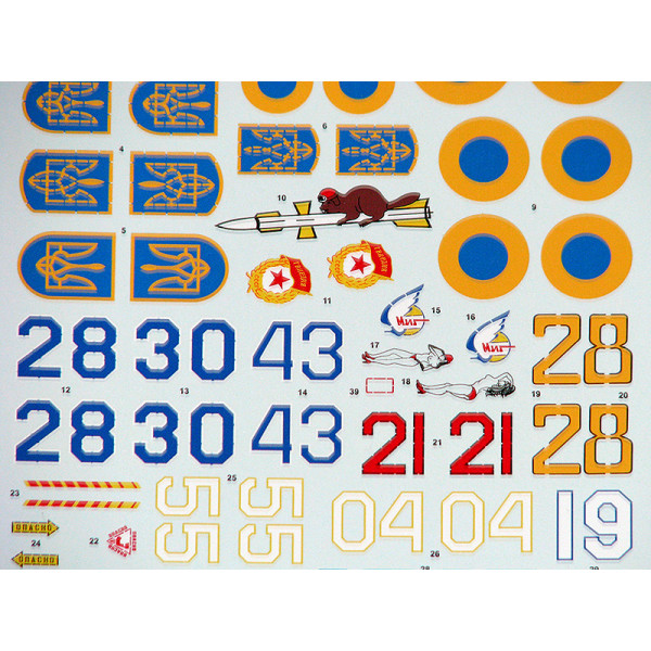 Decals Ukrainian Fulcrums: MiG-29 (9-13) 1/48 Foxbot 48-076