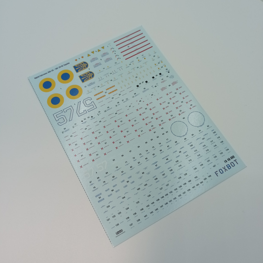 Decals Ukrainian Digital Falcons: MiG-29 (9-13)  1/48 Foxbot 48-086