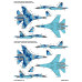 Decals Ukrainian Su-27 and Su-27UB with Flora camouflage and Stencils  1/48 Foxbot 48-094T