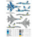 Decals Ukrainian Su-27 and Su-27UB with Flora camouflage and Stencils  1/48 Foxbot 48-094T