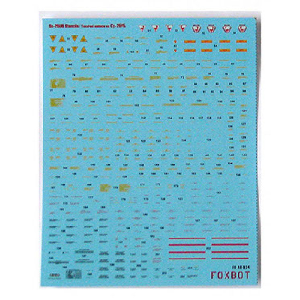 Decals Stencils for Su-25UB Ukrainian Air Forces 1/48 Foxbot 48-034