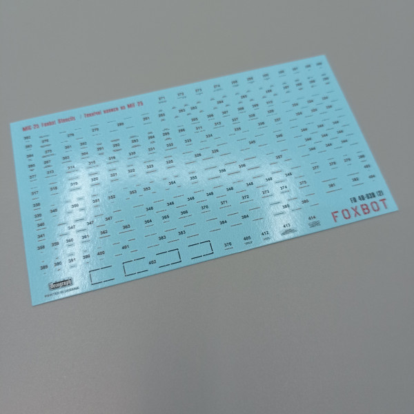Decals Ukrainian Foxbats: MiG-25PDS and Stencils 1/48 Foxbot 48-035T