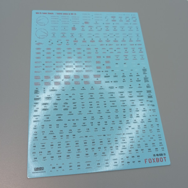 Decals Ukrainian Foxbats: MiG-25PDS and Stencils 1/48 Foxbot 48-035T
