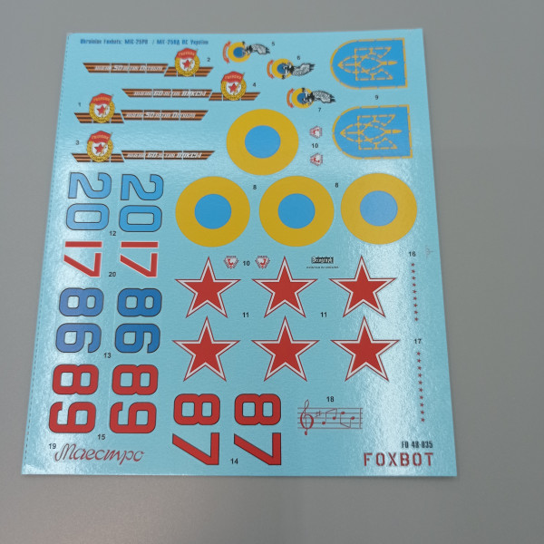 Decals Ukrainian Foxbats: MiG-25PDS and Stencils 1/48 Foxbot 48-035T