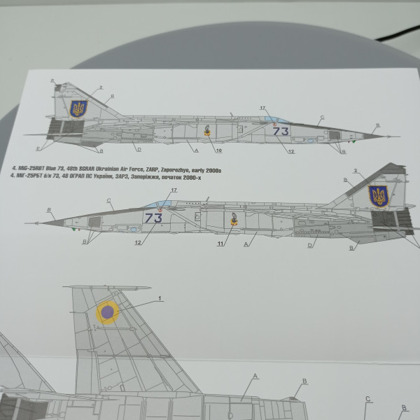 Decals Ukrainian Foxbats: MiG-25RB 1/48 Foxbot 48-036