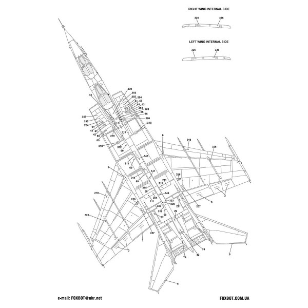 Decals Stencils for Mig-25 1/48 Foxbot 48-038