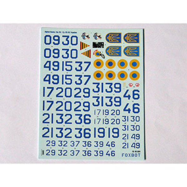 Decals Digital Rooks: Su-25, Ukrainian Air Forces 1/48 Foxbot 48-064