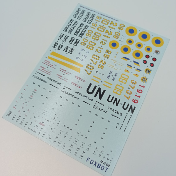 Decals Mil Mi-24 Ukrainian Air Forces, Ukrainian Crocodiles, Part I 1/72 Foxbot 72-058