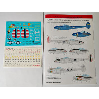 Декаль Pin-Up на Lockheed P-38 Lightning, частина 3 з технічними написами 1/72 Foxbot 72-068 Декаль Pin-Up на Lockheed P-38 Lightning, частина 3 з технічними написами 1/72 Foxbot 72-068