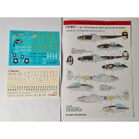 Декаль Pin-Up на Lockheed P-38 Lightning, частина 4 з технічними написами 1/72 Foxbot 72-069 Декаль Pin-Up на Lockheed P-38 Lightning, частина 4 з технічними написами 1/72 Foxbot 72-069