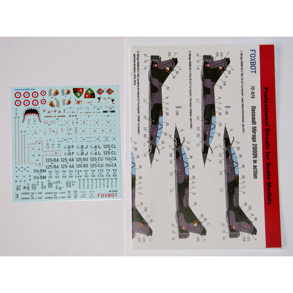 Decals Dassault Mirage 2000N 1/72 Foxbot 72-073