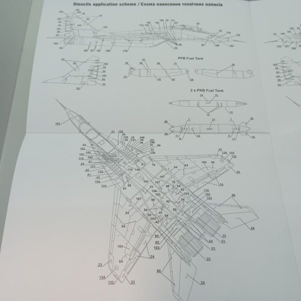 Decals MiG-29UB, Ukrainian Air Forces, digital camouflage 1/72 Foxbot 72-027