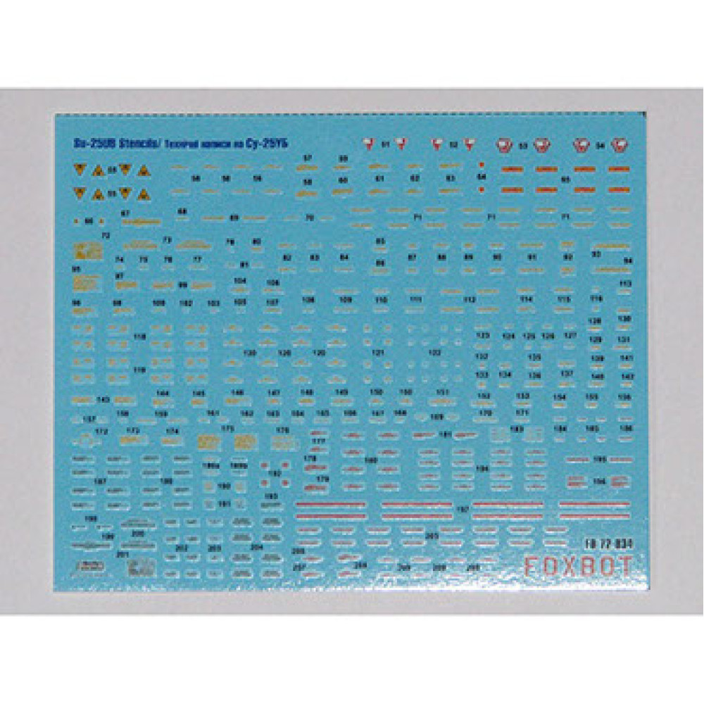 Decals Stencils for Su-25UB Ukrainian Air Forces 1/72 Foxbot 72-034