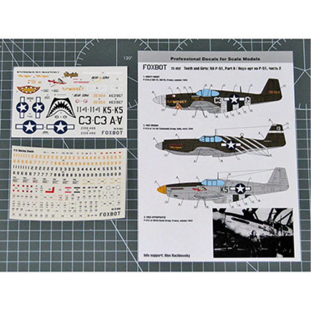 Decals North American P-51 Mustang Nose Art and Stencils #2 1/72 Foxbot 72-052