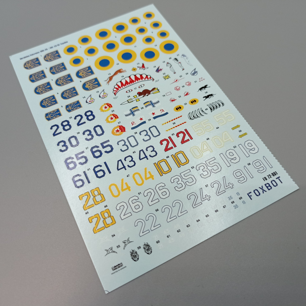 Decals Ukrainian Fulcrums: MiG-29 1/72 Foxbot 72-061