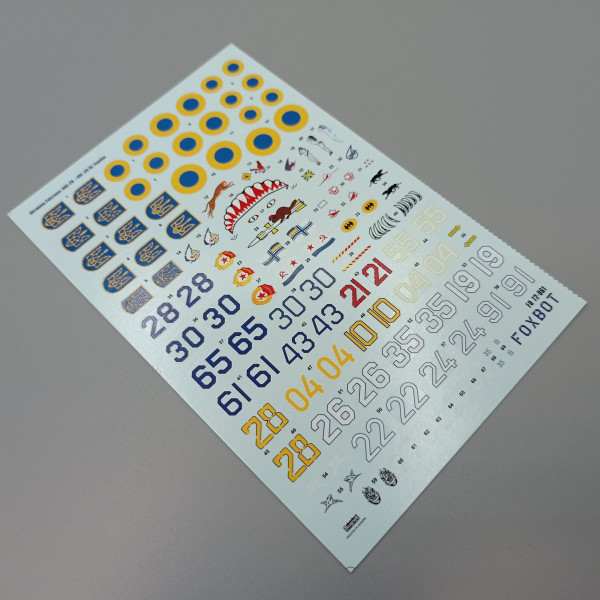 Decals Ukrainian Fulcrums: MiG-29 1/72 Foxbot 72-061